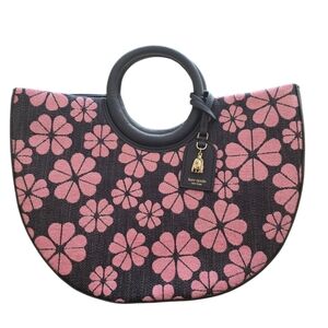 Kate Spade Sam Icon Spade Flower Jacquard & Leather Reversible Top Handle Bag